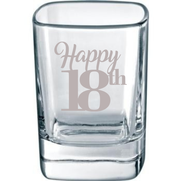 Happy 18th vodka shot glass party set