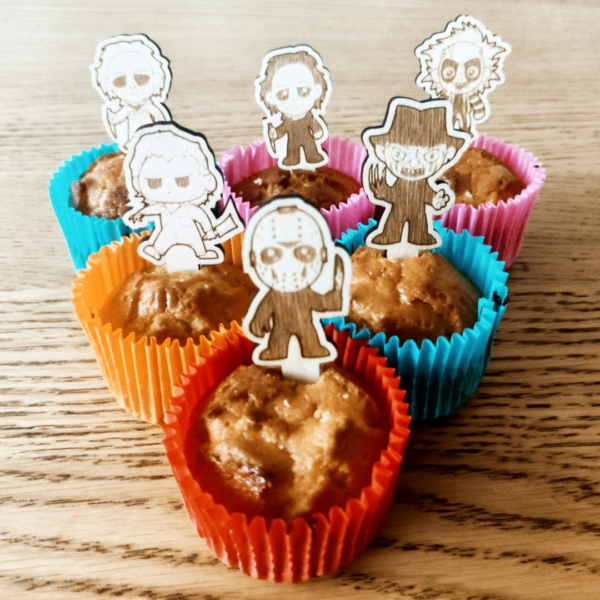 Spooky Delights: Laser-Cut Horror Movie Cupcake Toppers - Image 2