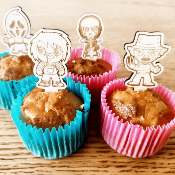 Spooky Delights: Laser-Cut Horror Movie Cupcake Toppers - Image 3