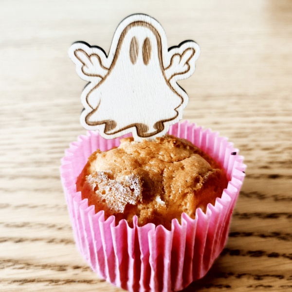 Spooky Delights: Laser Cut Naughty Ghost Cupcake Toppers - Image 8