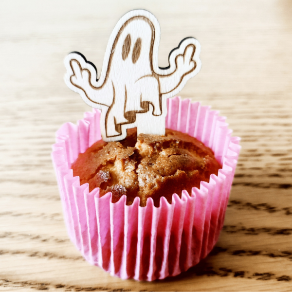 Spooky Delights: Laser Cut Naughty Ghost Cupcake Toppers - Image 4